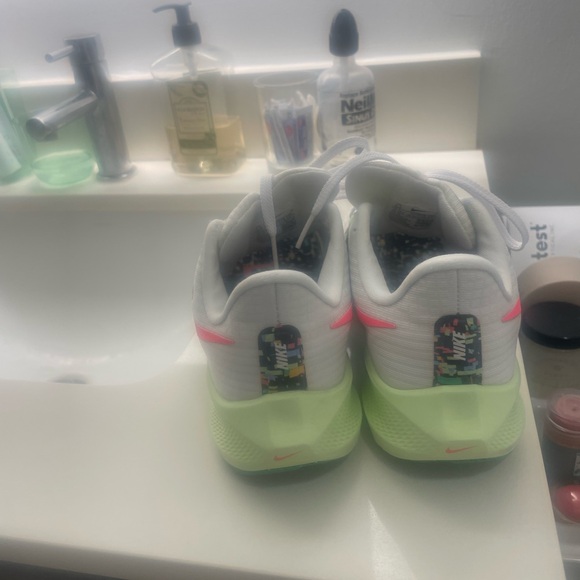 Nike White and Neon Green Athletic Shoes - Picture 3 of 3